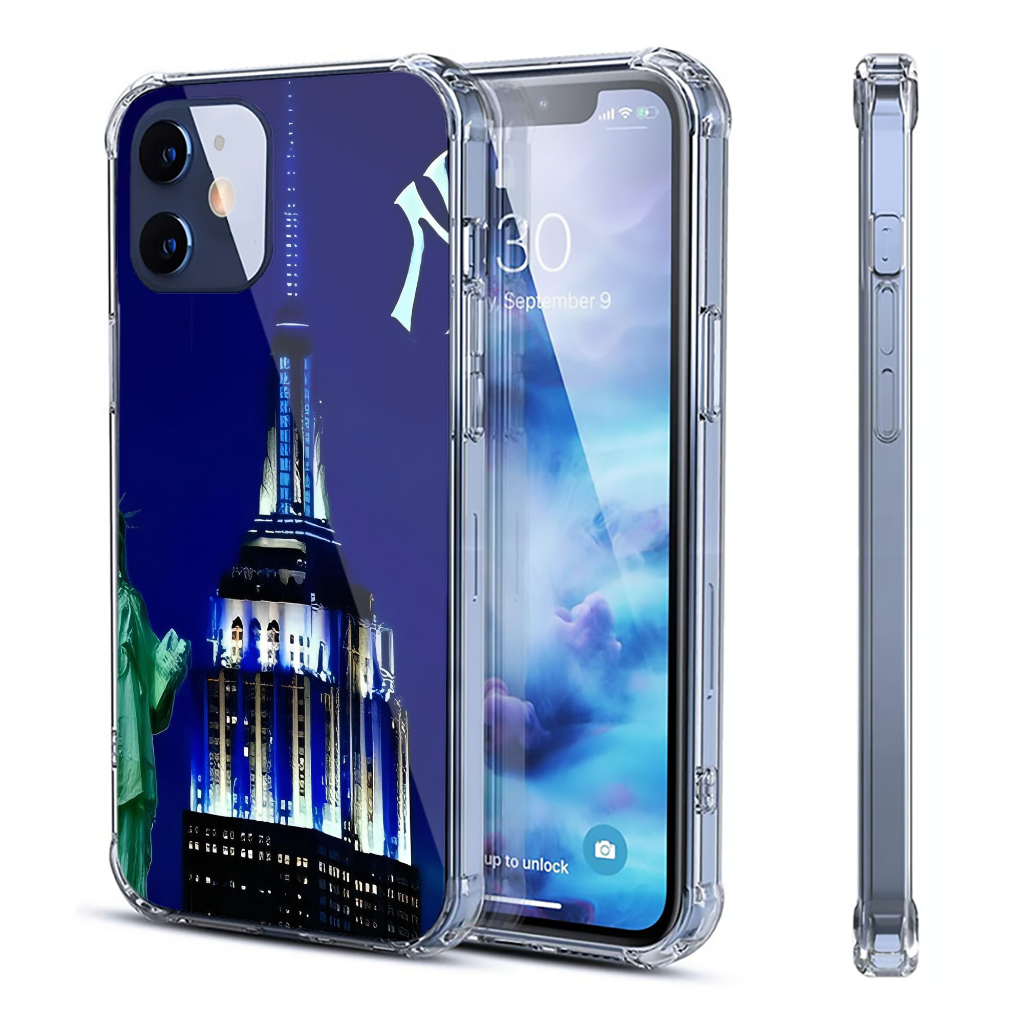 New York Yankees 175 Clear IPhone 12 Case – Soft TPU With UV Print – Enhanced Drop Protection, Precise Fit, Anti-Fingerprint, Customizable Design, Scratch-Resistant, Yellow-Resistant